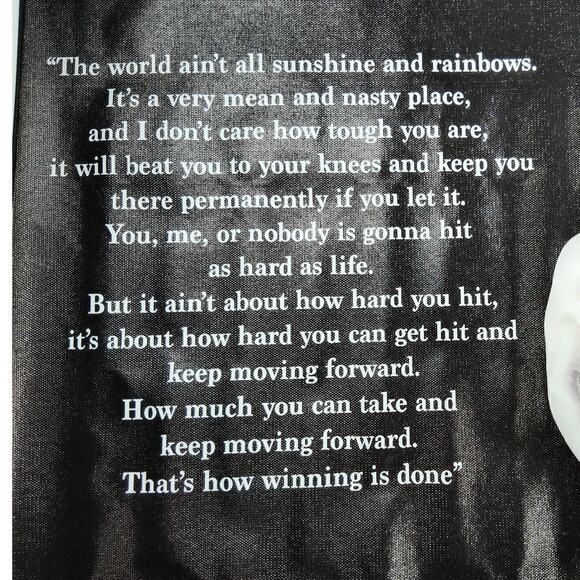 Rocky Balboa Motivational Quote Poster – Boxing Wall Art Print 18x12" (Unframed) - Picture 2 of 4